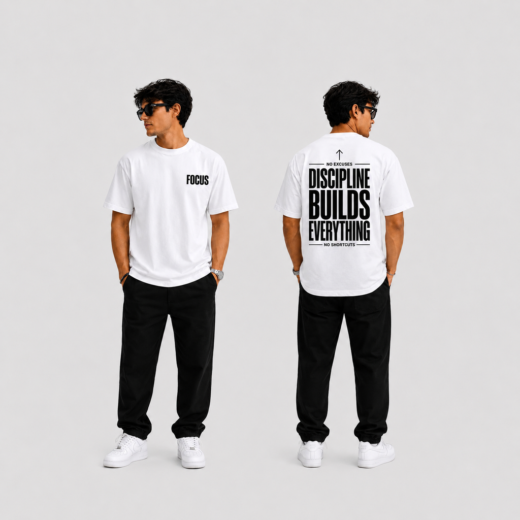Focus Discipline Tee (white, small)