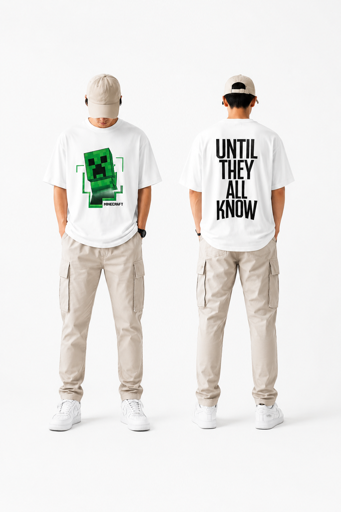 MINECRAFT CREEPER EDITION (small, white)
